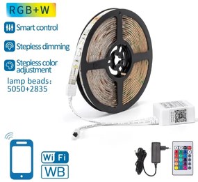 Bandă LED RGB dimabilă Aigostar 6,5m LED/16,5W/12/230V 3000K Wi-Fi