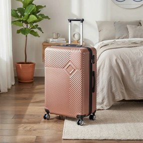 TraveLux Pro valiză mare cu capac dur 76x50x29 cm aur roz
