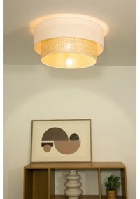 Plafonieră BORHO 1xE27/60W/230V Ø 50 cm albă/iută