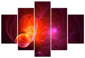 Tabloul modern cu abstracțiune roz (150x105 cm)