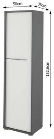 Dulap Birou RIOMA NEW TYP 08 Grafit/Alb