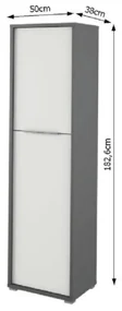 Dulap Birou RIOMA NEW TYP 08 Grafit/Alb