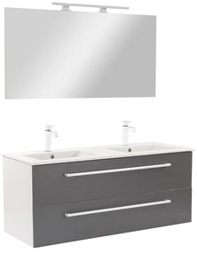 Mobilier complet de baie Vario Clam 120 alb-antracit