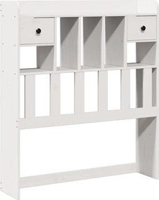 vidaXL Tăblie de pat cu depozitare alb 75 cm lemn masiv de pin