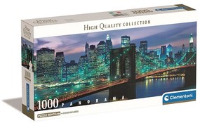 Orașe Brooklyn Bridge Puzzle panoramic New York 1000 de piese Clementoni