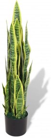 Planta artificiala Limba-soacrei cu ghiveci, 90 cm, verde 1, Verde, sansevieria   90 cm