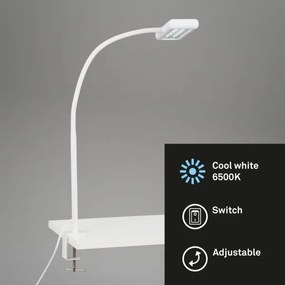 Lampă LED flexibilă de masă cu clemă Brilo TRASNA LED/7,5W/230V alb