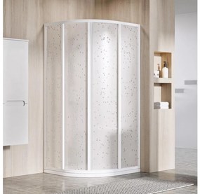 Ravak 3117O10211 - Cabină de duș SUPERNOVA, cu 4 elemente, în formă de sfert de cerc, 90x90 cm, albă