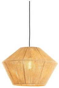 Lustră verde-deschis cu abajur din iută ø 40 cm Fugia – Light &amp; Living