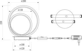 ONLI - Lampă de masă LED NOELIA LED/10W/230V 22 cm aurie
