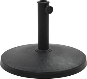 vidaXL Suport umbrelă de soare rotund, negru, 10 kg, polirășină
