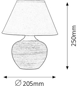 Rabalux 4392 - Lampă de masă MOLLY E14/40W