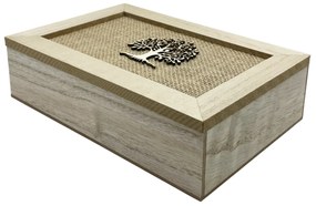 Cutie lemn TREE OF LIFE, 24x17x7cm