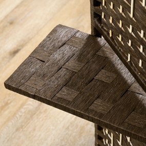 HOMCOM Paravan separator de cameră 4 panouri 160 x170 cm cu 2 rafturi, pliabil, din lemn | Aosom Romania