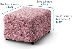 Gaico Huse bielastice BRILLANTE bordo taburet (40 x 40 x 40 cm)