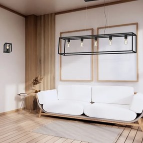 Lustră pe cablu FRAME 5xE27/60W/230V neagră