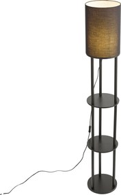 Lampă de podea inteligentă neagră incl. WiFi A60 - Stojon