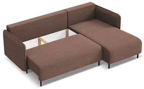 Colțar roz extensibil/cu spațiu de depozitare (cu colț pe partea dreaptă) Luana – Makamii