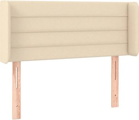 vidaXL Tăblie de pat cu aripioare crem 83x16x78/88 cm textil