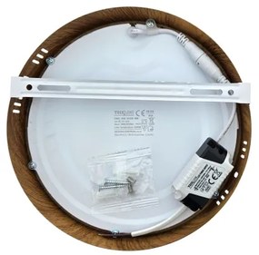 Plafonieră LED RING LED/18W/230V 4200K 21 cm maro