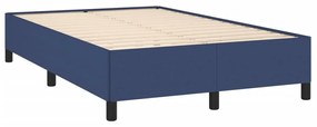 379514 vidaXL Cadru de pat, albastru, 120x190 cm, material textil