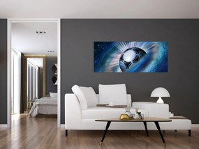 Tablou - Fotbal în spațiu (120x50 cm)