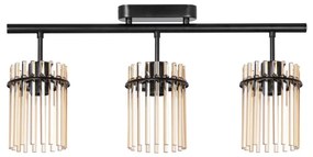 Lustră aplicată 3xE27/60W/230V negru/bej