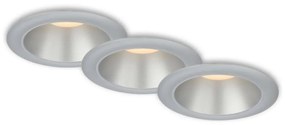 SET 3x corp de iluminat LED încastrat pentru baie Briloner 7041-034 LED/4,9W/230V argintiu