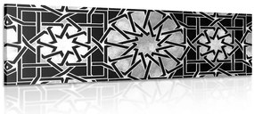 Tablou mozaic oriental alb-negru