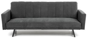 Canapea extensibila Armando velvet gri – H78 cm