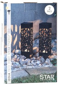 Set de 2 lumini solare cu LED-uri pentru exterior Star Trading Izola, înălțime 18 cm