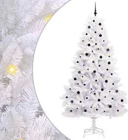 vidaXL Brad de Crăciun artificial cu ramuri articulare Alb 270 cm