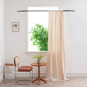 Draperie opaca DUNES VELVET 140x250 cm, crem Agatat: Inele metalice