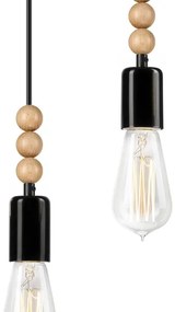 Candelabru pe cablu SIMON 5xE27/60W/230V negru