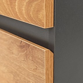 Mobilier complet de baie Vario Forte 120 antracit-stejar