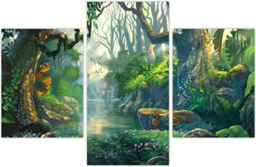 Tablou - Ilustrare pădure tropicală (90x60 cm)