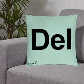 Perna Personalizata Tasta Del Tipografie Bold, 40x40 cm, Verde Menta, Husa Detasabila, Perna Inclusa, BEKZ®