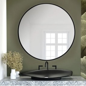 Baltica Design Tiny Border Round oglindă 100x100 cm rotund negru 5904107904535