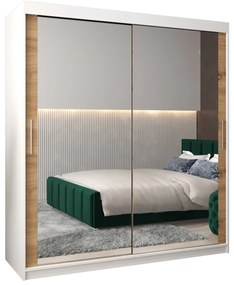 Dulap de haine 180 cm Toki 3 (alb mat + stejar artisan). 1065085