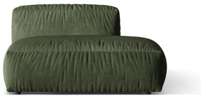 Modul pentru canapea modulară verde cu tapițerie din catifea (cu colț pe partea dreaptă) Martina – Micadoni