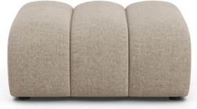 Taburet bej cu tapițerie din chenille Lupine – Micadoni