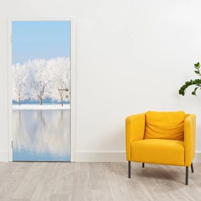 Fototapet pentru ușă - Peisaj de iarnă (95x205cm)
