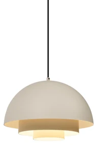 Lampa suspendată scandinavă crem cu interior alb - Loes