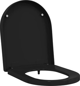 vidaXL Capacul de toaletă Negru 48 x 36,5 x 4,5 cm Polipropilenă