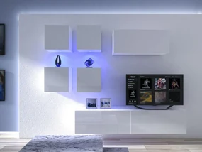 Mobilier living Berny 61 (alb + Alb lucios). 1087184