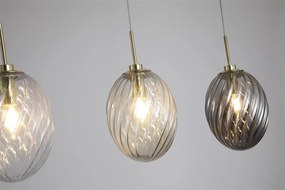 Lustra cu 3 pendule sticla colorata Whirl