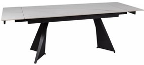 Masa extensibila Laconi alb/negru L160-220xl90 cm