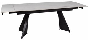 Masa extensibila Laconi alb/negru L160-220xl90 cm