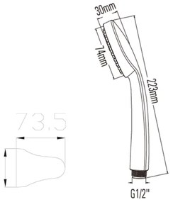 Set de duș Bruckner crom lucios