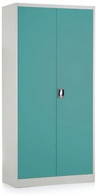 Dulap metalic, 90 x 45 x 185 cm, încuietoare cu cilindru, verde - ral 6033